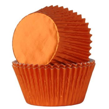 Cupcakes Backförmchen 24 Stück - Metallic Orange - House of Marie